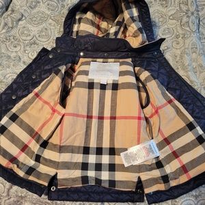 Navy burberry jacket for child